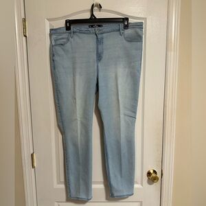 Hollister Women’s Size 21 Long High Rise Skinny Jeans Light Wash Stretch